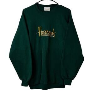 Vintage Harrods Knightsbridge Crewneck Sweatshirt Size L Embroidered British
